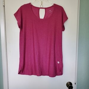 Tuff Athletic Women's Fushia Pink Cap Sleeve Tank Top Size M Polyester Spandex